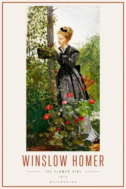 Winslow Homer The Flower Girl No3 - Affiche