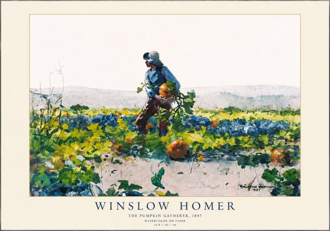 Winslow Homer The Pumpkin Gatherer, 1897 No1 - Affiche