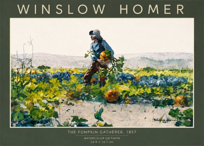 Winslow Homer The Pumpkin Gatherer, 1897 No4 - Affiche