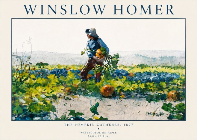 Winslow Homer The Pumpkin Gatherer, 1897 No5 - Affiche