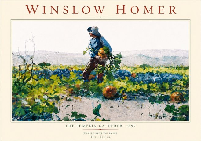 Winslow Homer The Pumpkin Gatherer, 1897 No6 - Affiche