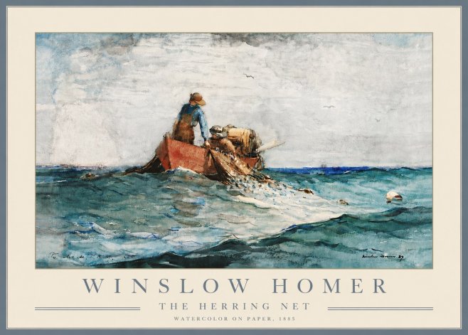 Winslow Homer The Herring Net II No5 - Affiche