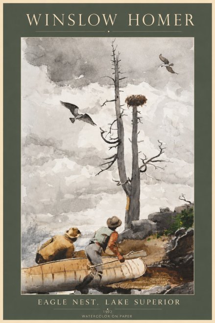 Winslow Homer Eagle Nest, Lake Superior No3 - Affiche