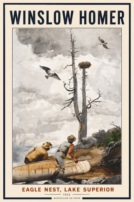 Winslow Homer Eagle Nest, Lake Superior No5 - Affiche