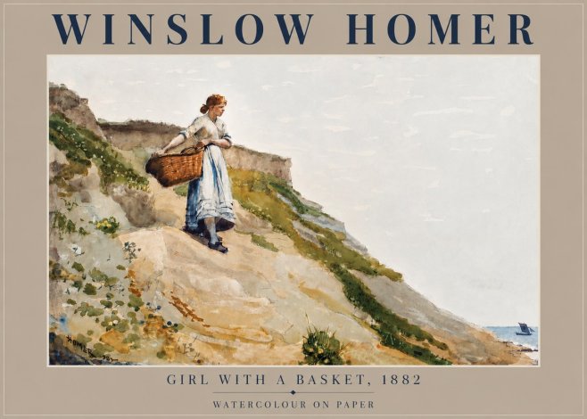 Winslow Homer A Coast Girl No6 - Affiche