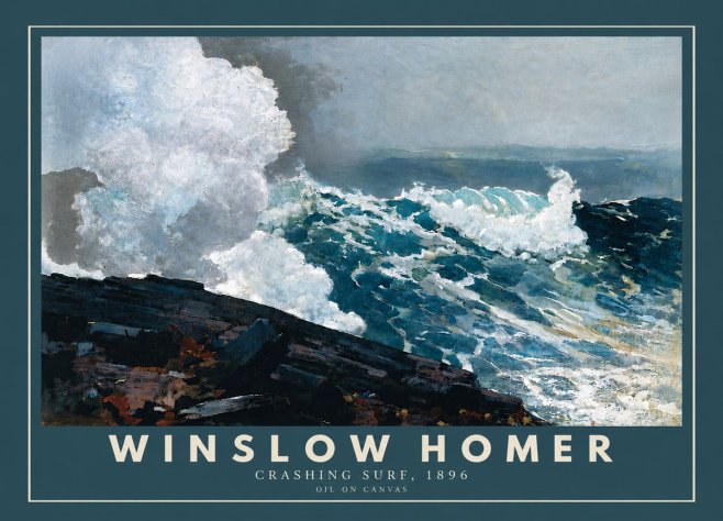 Winslow Homer Crashing Surf, 1896 No4 - Affiche