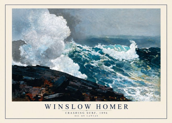 Winslow Homer Crashing Surf, 1896 No5 - Affiche