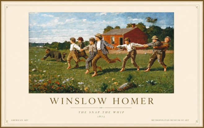 Winslow Homer The Snap the Whip No1 - Affiche