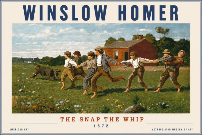 Winslow Homer The Snap the Whip No3 - Affiche
