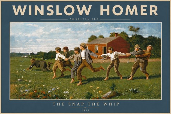 Winslow Homer The Snap the Whip No5 - Affiche