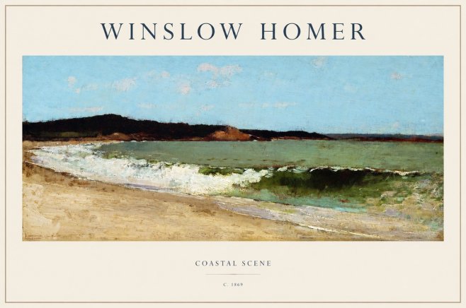 Winslow Homer Coastal Scene No1 - Affiche