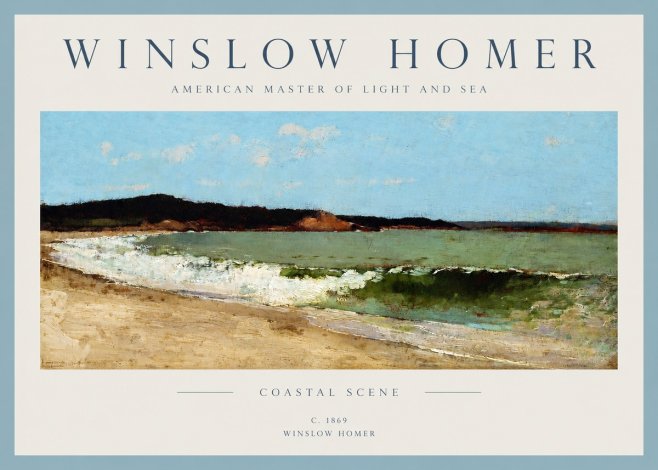 Winslow Homer Coastal Scene No2 - Affiche