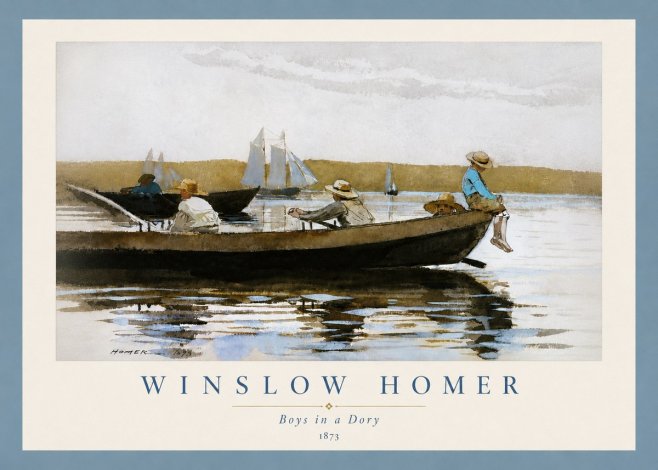 Winslow Homer Boys in a Dory II No6 - Affiche