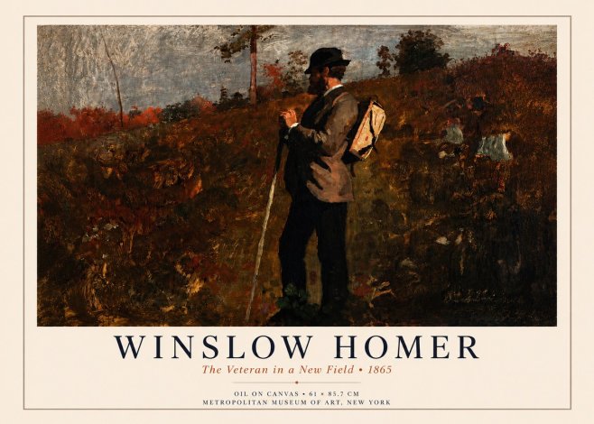Winslow Homer The Veteran in a New Field No4 - Affiche