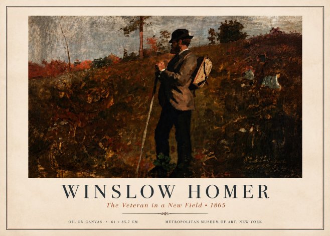 Winslow Homer The Veteran in a New Field No6 - Affiche