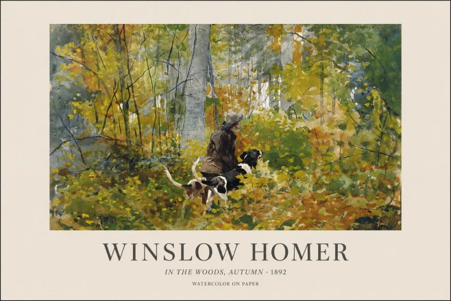 Winslow Homer In the Woods, Autumn No1 - Affiche