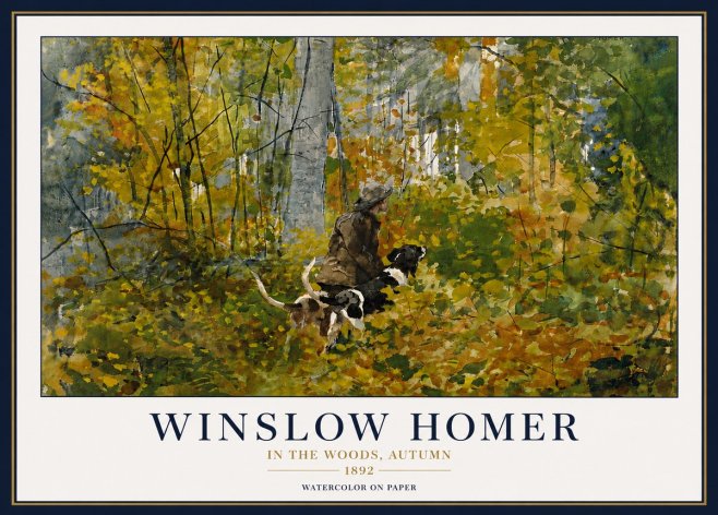 Winslow Homer In the Woods, Autumn No5 - Affiche
