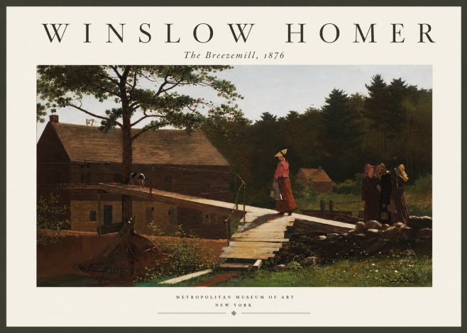 Winslow Homer The Breezemill No3 - Affiche