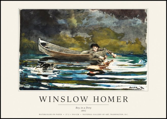 Winslow Homer Boy in a Dory No1 - Affiche