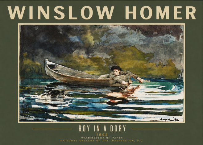 Winslow Homer Boy in a Dory No5 - Affiche