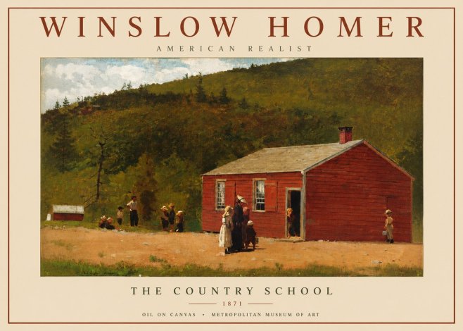 Winslow Homer The Country School No2 - Affiche