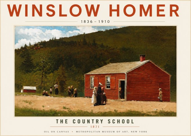 Winslow Homer The Country School No5 - Affiche