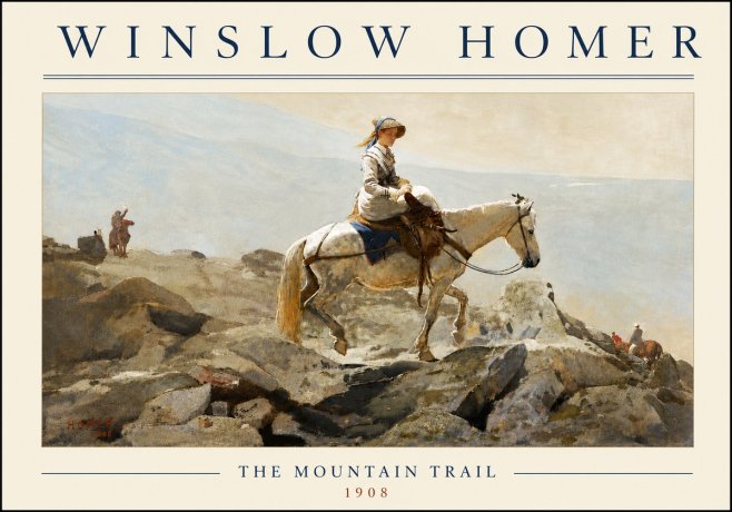 Winslow Homer The Mountain Trail No5 - Affiche