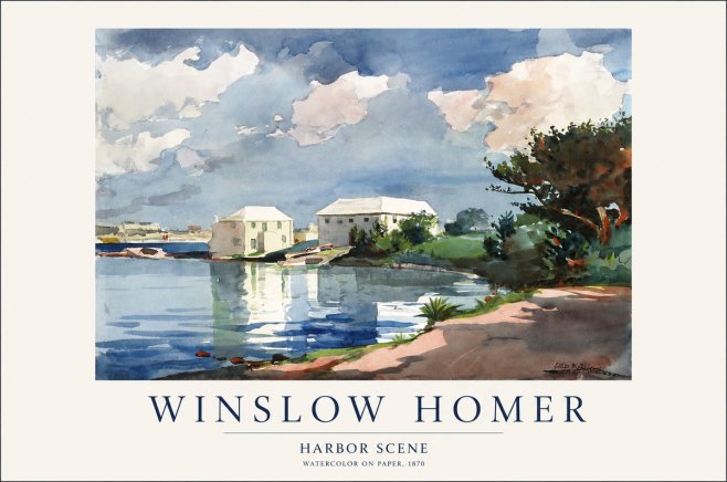 Winslow Homer Harbor Scene No1 - Affiche