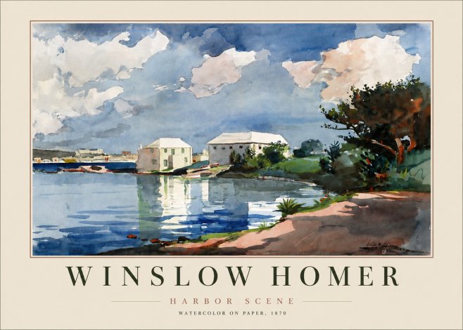 Winslow Homer Harbor Scene No3 - Affiche
