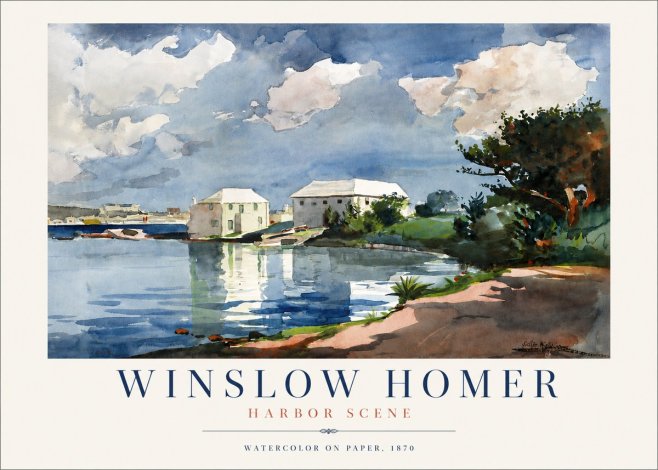 Winslow Homer Harbor Scene No4 - Affiche