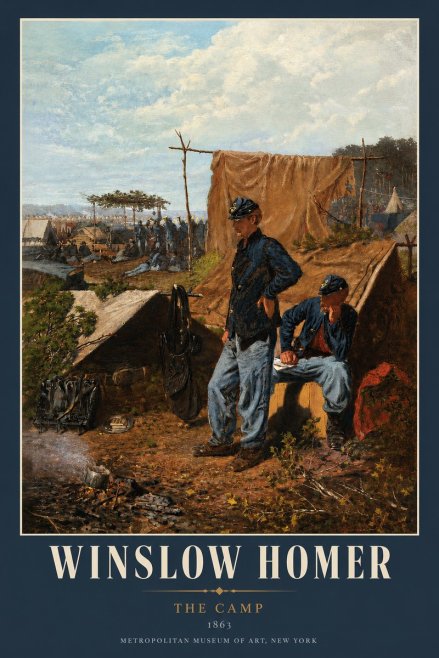 Winslow Homer The Camp No2 - Affiche
