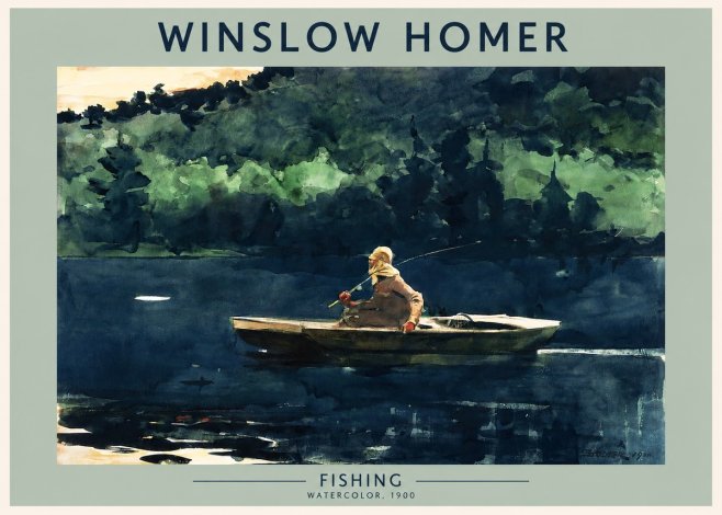 Winslow Homer Fishing No2 - Affiche