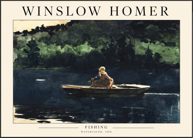 Winslow Homer Fishing No3 - Affiche