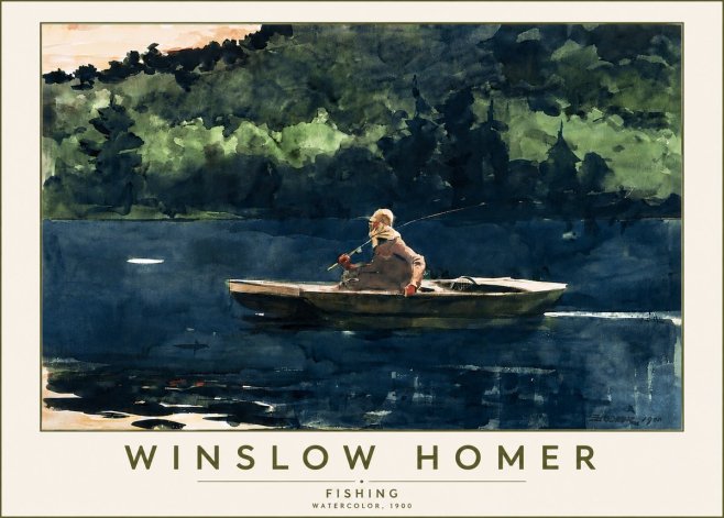 Winslow Homer Fishing No5 - Affiche