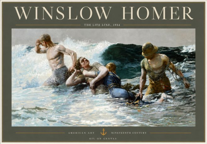 Winslow Homer The Life Line No4 - Affiche