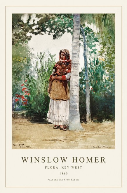 Winslow Homer Flora, Key West No1 - Affiche