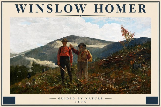 Winslow Homer The Two Guides No5 - Affiche