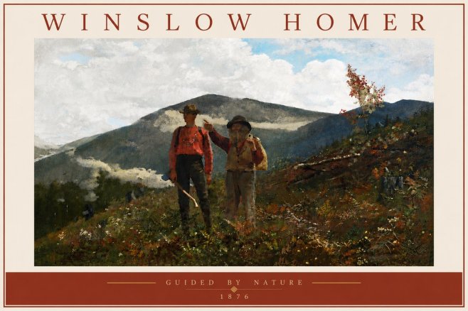 Winslow Homer The Two Guides No6 - Affiche