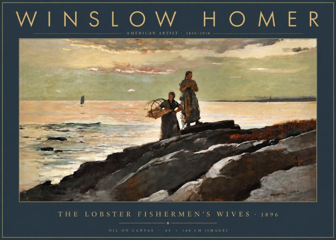 Winslow Homer The Lobster Fishermen's Wives No3 - Affiche