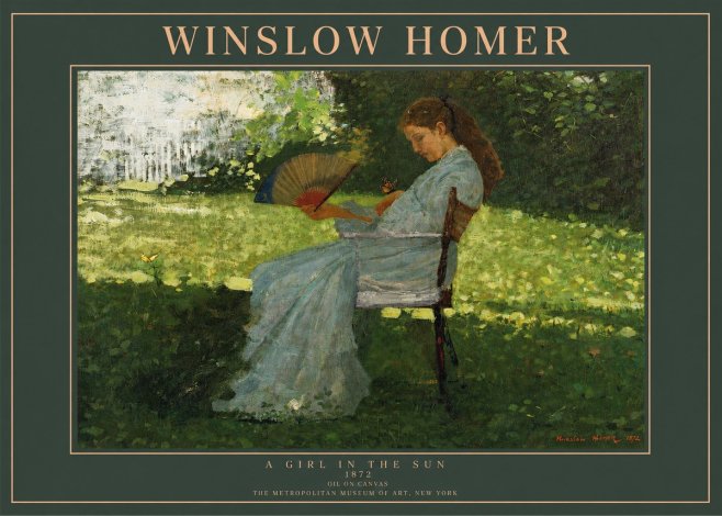 Winslow Homer A Girl in the Sun No2 - Affiche