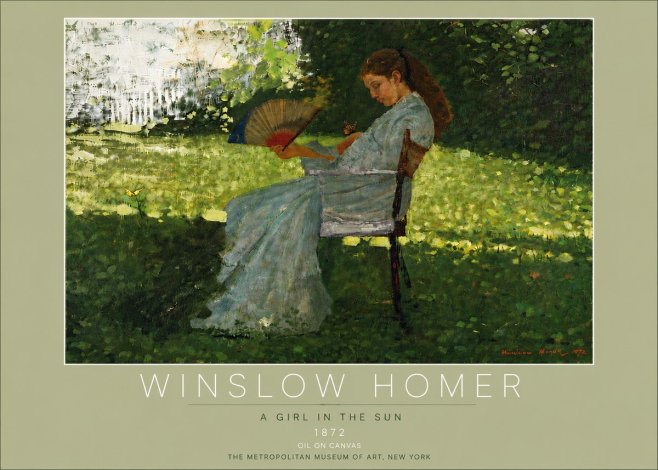 Winslow Homer A Girl in the Sun No6 - Affiche