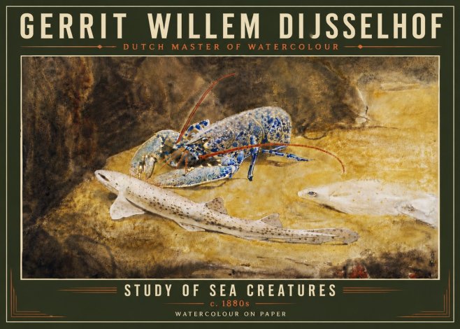 Gerrit Willem Dijsselhof Study of Sea Creatures No6 - Affiche