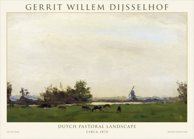 Gerrit Willem Dijsselhof Dutch Pastoral Landscape No1 - Affiche