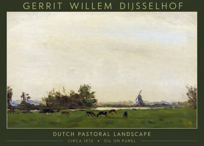 Gerrit Willem Dijsselhof Dutch Pastoral Landscape No2 - Affiche