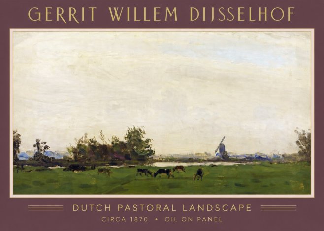 Gerrit Willem Dijsselhof Dutch Pastoral Landscape No4 - Affiche