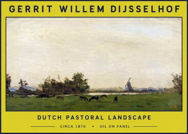 Gerrit Willem Dijsselhof Dutch Pastoral Landscape No5 - Affiche