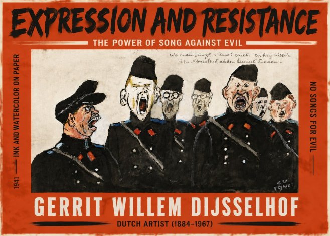 Gerrit Willem Dijsselhof Where Men Sing, There You May Rest in Peace; Evil People Have No Songs. No6 - Affiche