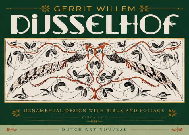 Gerrit Willem Dijsselhof Ornamental Design with Birds and Foliage No6 - Affiche