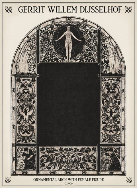 Gerrit Willem Dijsselhof Ornamental Composition - Design for a Printed Panel No2 - Affiche