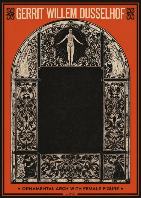 Gerrit Willem Dijsselhof Ornamental Composition - Design for a Printed Panel No3 - Affiche